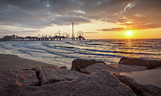 Pleasure Pier Sunrise Photograph by Tim Stanley