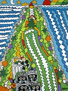 Point Arena Lighthouse Painting by Rojax Art