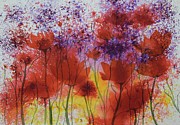 Popping Poppies Painting by Barrie Stark Popping Poppies Painting by Barrie Stark