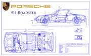 Porsche 914 Blueprint Photograph by Jon Neidert Porsche 914 Blueprint Photograph by Jon Neidert