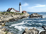 Portland Head Light Cape Elizabeth ME Photograph by Janice Drew