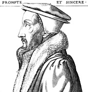 Portrait of John Calvin Drawing by French School