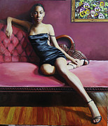 Portrait of Miss S Painting by Richard Barone