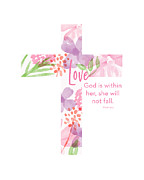 Psalm 46 5 Cross- Art by Linda Woods Mixed Media by Linda Woods