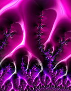 Purple fractal vein system Digital Art by Matthias Hauser