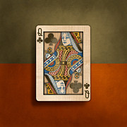 Queen of Clubs in Wood Photograph by YoPedro