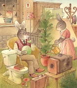 Rabbit Marcus the Great 02 Painting by Kestutis Kasparavicius