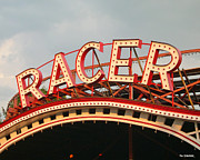 Racer Coaster Kennywood Park Digital Art by Jim Zahniser