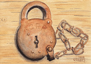 Railroad Lock Painting by Ken Powers Railroad Lock Painting by Ken Powers