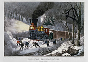 Railroad Snow Scene, 1872 Photograph by Granger