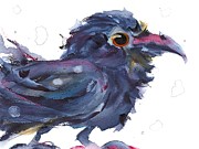Raven 3 Painting by Dawn Derman Raven 3 Painting by Dawn Derman