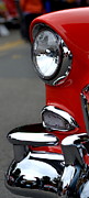 Red 55 Chevy Headlight Photograph by Dean Ferreira