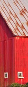 Red Barn Corner Windows 7x21 Photograph by Jerry Sodorff