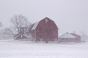 Red Barn in a Snowstorm Photograph by Randall Nyhof Red Barn in a Snowstorm Photograph by Randall Nyhof