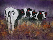 Red Earrings Pastel by Sandra Lee Scott
