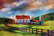 Red Roof Barn Digital Art by Lois Bryan