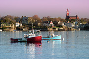 Red Sky on Marblehead Harbor Photograph by Jeff Folger