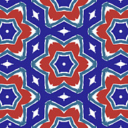 Red White and Blue Star Flowers 1- Pattern Art by Linda Woods Digital Art by Linda Woods Red White and Blue Star Flowers 1- Pattern Art by Linda Woods Digital Art by Linda Woods
