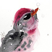 Redpole Painting by Dawn Derman
