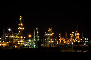 Refinery At Night 2 Photograph by Stephen Holst