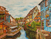 Reflections of Colmar Painting by Charlotte Blanchard