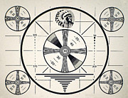 Retro TV Monoscope Test Pattern geekery Digital Art by Tina Lavoie