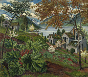 Rhubarb in Sandalstrand Painting by Nikolai Astrup