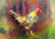 Rockin' Rooster Digital Art by Lois Bryan