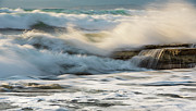 Rocky seashore, wavy ocean and wind waves crashing on the rocks Photograph by Michalakis Ppalis Rocky seashore, wavy ocean and wind waves crashing on the rocks Photograph by Michalakis Ppalis