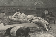 Romance and Repose Drawing by English School