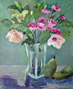 Roses 'n Pears Painting by Mafalda Cento