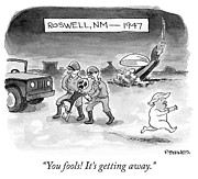 Roswell NM 1947 Drawing by Pat Byrnes