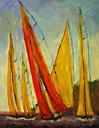 Sailboat studies 2 Painting by Julie Lueders 