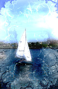 Sailing in Boston Harbor Photograph by Julie Lueders 