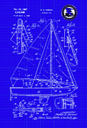 Sailing Rig Patent Drawing Digital Art by Carlos Diaz