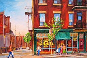 Saint Viateur Bagel Painting by Carole Spandau