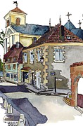 Sainte Alvere, Dordogne  Painting by Joan Cordell