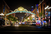 San Diego Gaslamp Quarter at Night Photograph by David Levin San Diego Gaslamp Quarter at Night Photograph by David Levin