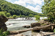 Sandstone Falls in the Summer Photograph by M C Hood