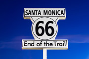 Santa Monica Route 66 Sign Photograph by Paul Velgos Santa Monica Route 66 Sign Photograph by Paul Velgos