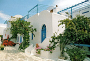 Santorini Villa Digital Art by Donna Corless