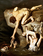Scene of the Deluge Painting by Joseph Desire Court