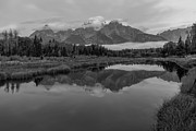 Schwabacher Sunrise - Black and White Photograph by Jeff Stoddart