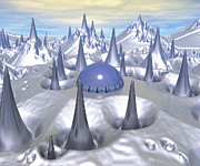Science Fiction Landscape Digital Art by Phil Perkins