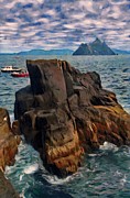 Sea and Stone Painting by Jeffrey Kolker