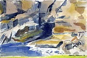 Sea Cave Painting by Kathleen Barnes