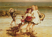 Sea Horses Painting by Frederick Morgan