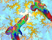 Seagulls with Fractals Photograph by Karen Musick