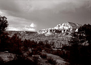 Sedona Sunset in Black and White Photograph by Joe Hoover