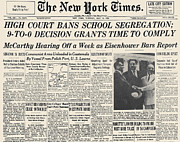 Segregation Headline, 1954 Photograph by Granger
